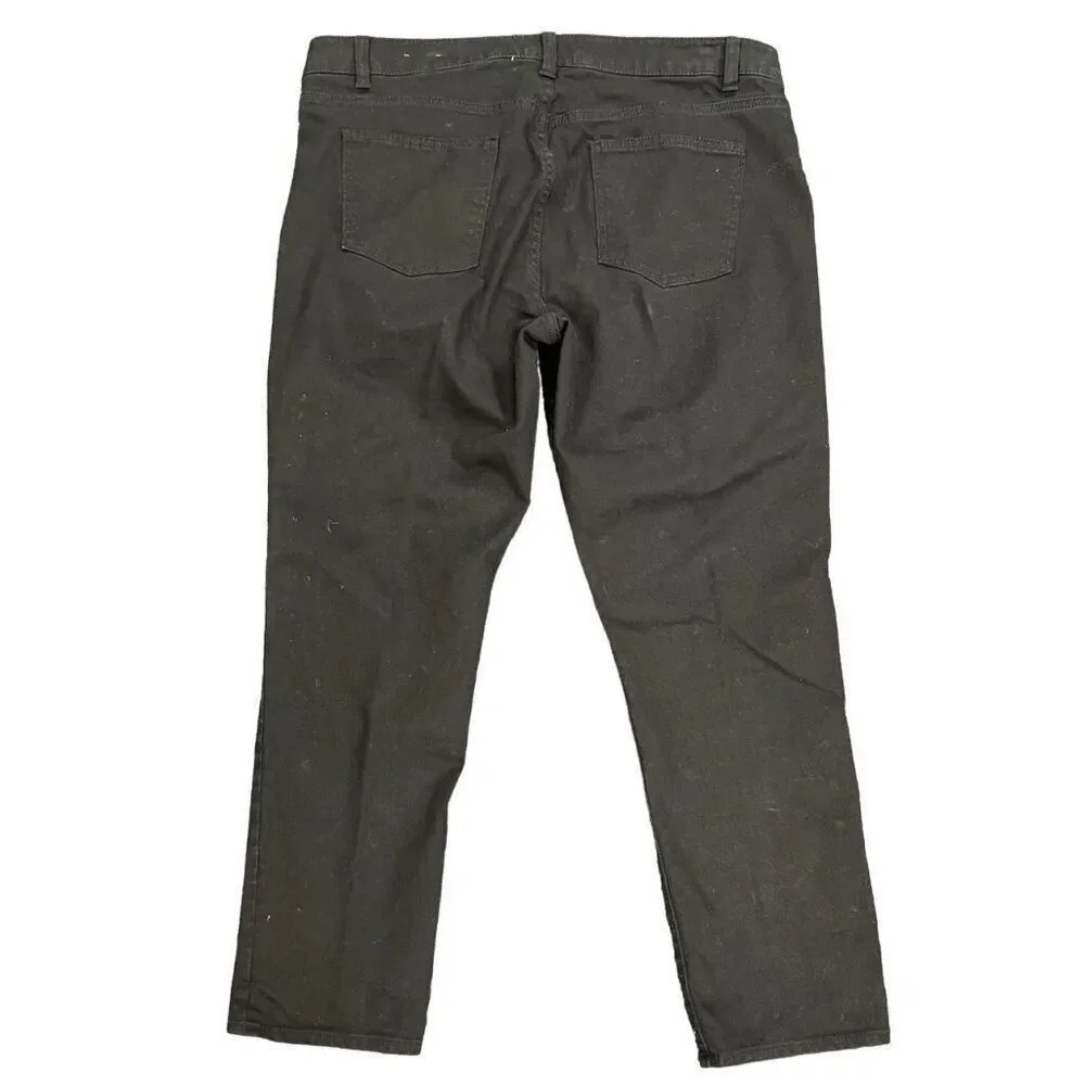 Talbots Signature Crop Jeans Women‎ Size 16P Black Stretch Denim Capri Classic - Picture 2 of 5